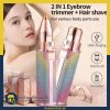 2 In 1 Facial Hair Remover Eyebrow Trimmer Rechargeable