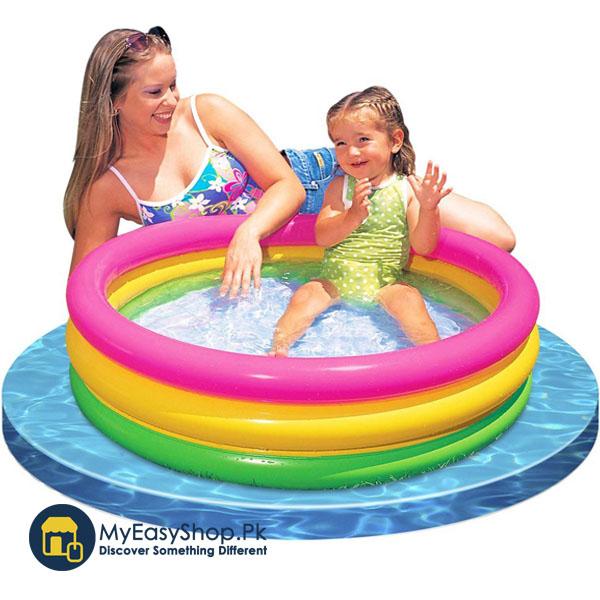 Intex Inflatable Baby Pool Buy Intex Inflatable Baby Swimming Pool (2.8 Feet x 10 Inch) Age 1 ...